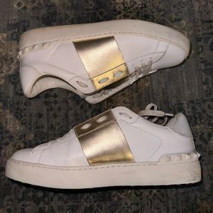 Valentino Open Sneaker with Metallic Stripe 39.5